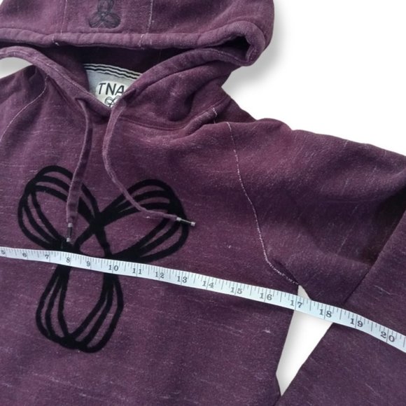 COPY - TNA maroon thick women pullover hoodie size small - Picture 2 of 5